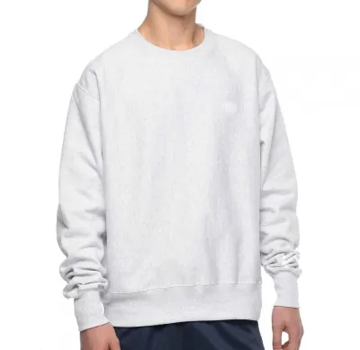 Premium Quality White Basic Drop Shoulder Sweatshirt Manufacturer.