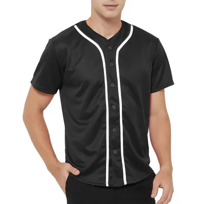 Export-Quality Black Baseball Jersey Made By X Athletic Wear The Best Custom Baseball Jerseys Manufacturer In Pakistan