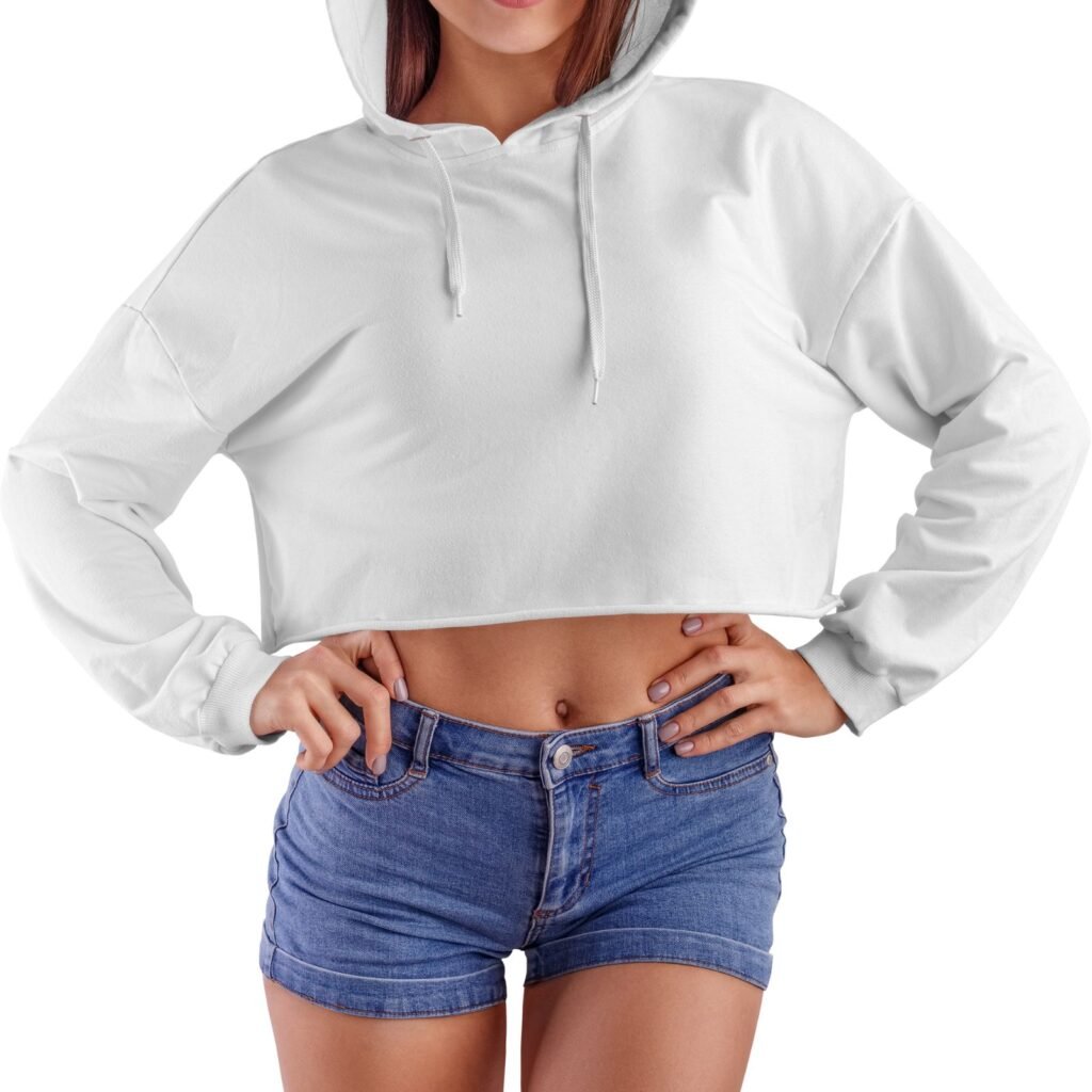 Best Crop hoodie Made By X Athletic Wear The Best Hoodie Manufacturer In Pakistan.