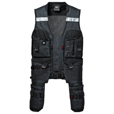 Premium Black Workwear Vest Manufactured By X Athletic Wear
