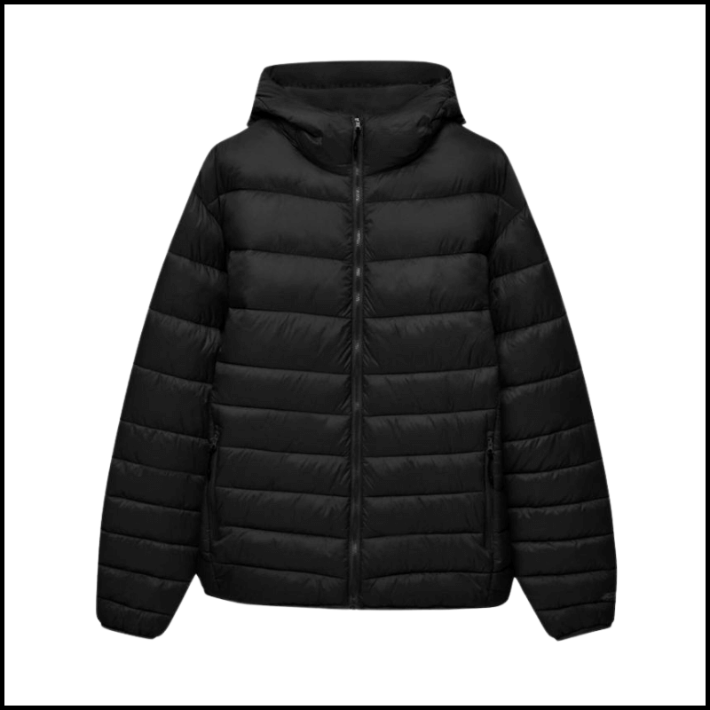 Premium Black Lightweight Puffer Jacket Manufactured By X Athletic Wear The Leading Puffer Jackets Manufacturer In USA.